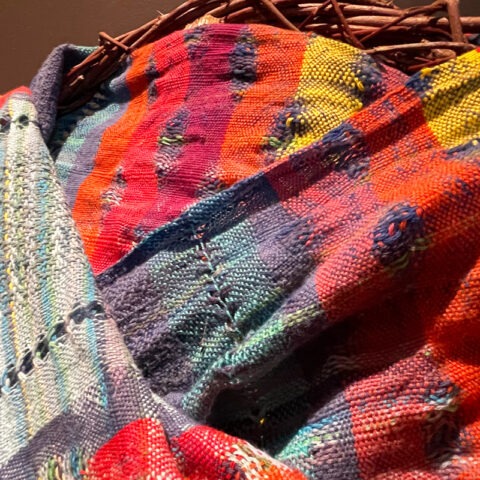 Singularitaet-Coma_handgefertigte-Einzelstuecke_Schal_Baumwolle_Harlekin 1